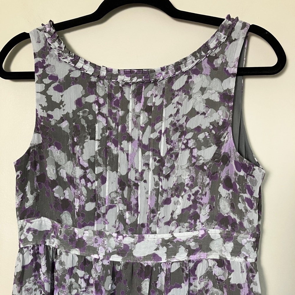 LOFT Dress sheer Sleeveless Floral Print women’s size 10P petites - Picture 5 of 11